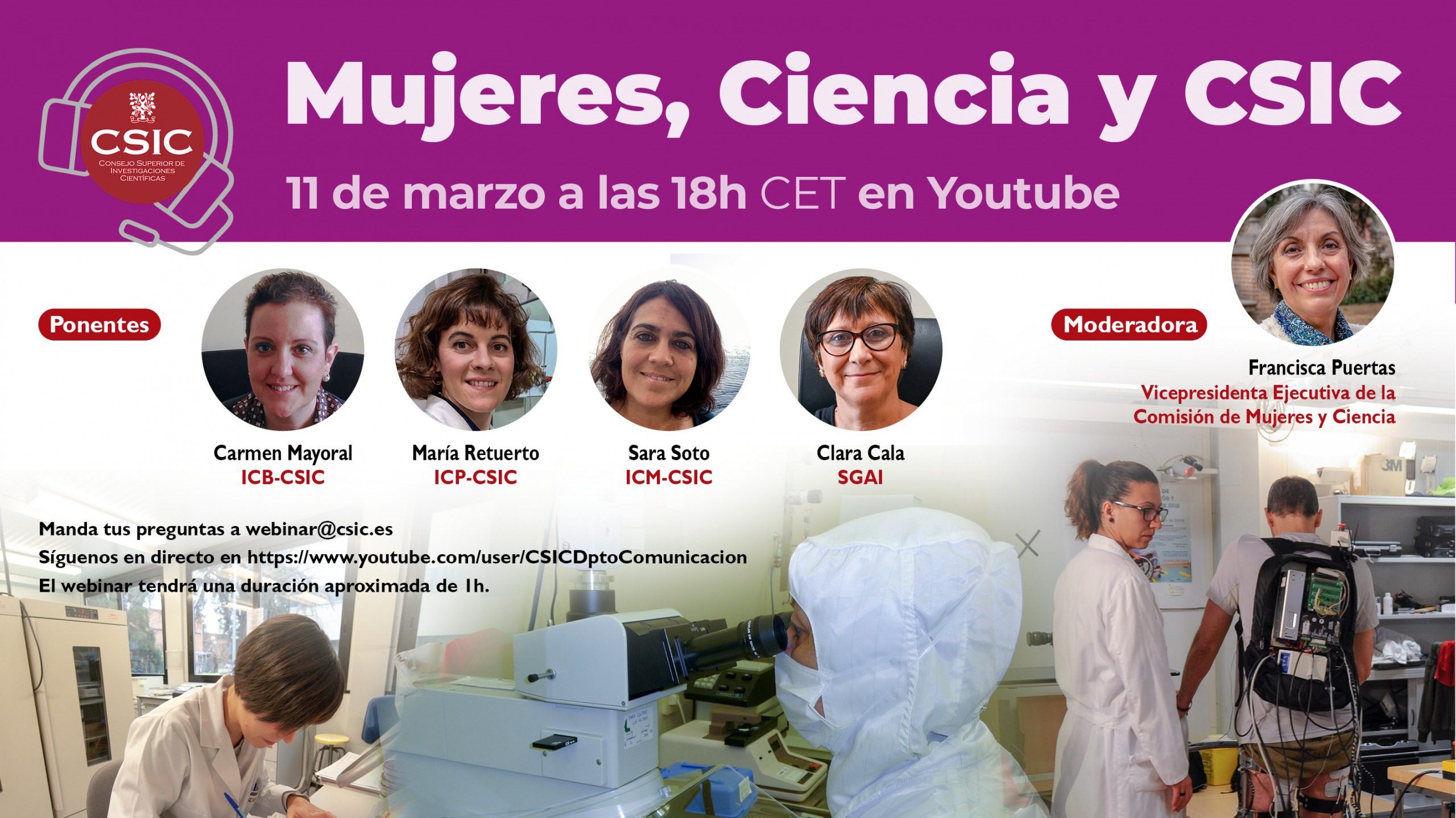 11 MARZO Webinar Mujeres Ciencia y CSIC YouTube CSIC Comunicacion scaled